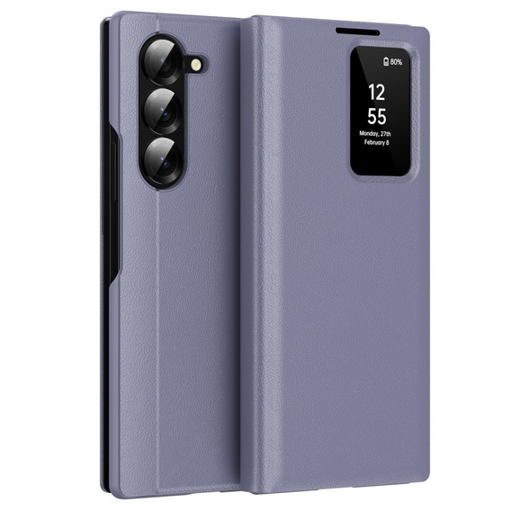 Αναδιπλούμενη θήκη για Samsung Z Fold5 5G, Smart View Wallet, λεβάντας