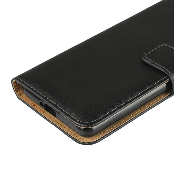 Θήκη με πτερύγιο για Sony Xperia 10 II, Case Genuine Leather, μαύρη