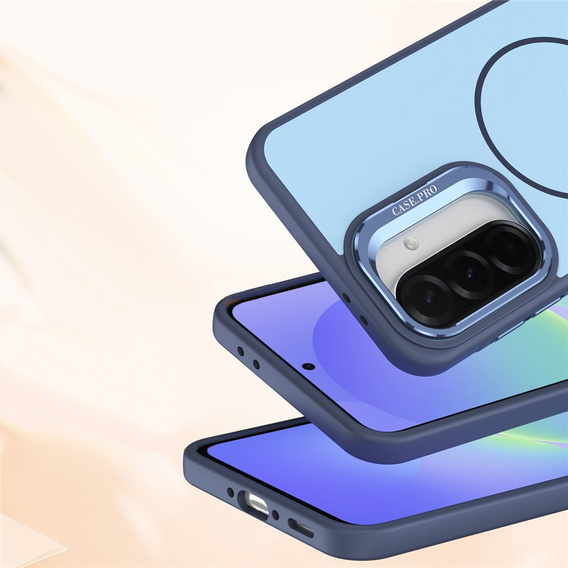 Θήκη Skin-touch με βάση για MagSafe για Samsung Galaxy A57 5G, μπλε