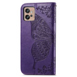 Θήκη με πτερύγιο για Motorola Moto G32, Butterfly, μωβ