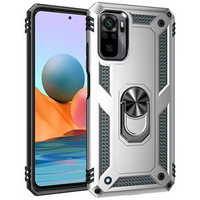 θωρακισμένη θήκη για Xiaomi Redmi Note 10/10S, Nox Case Ring, ασημένια