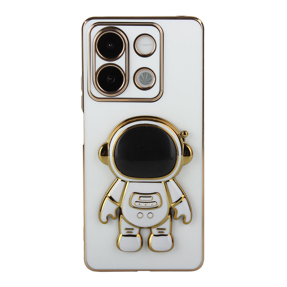 θήκη για το Xiaomi Redmi Note 13 5G, Astronaut, λευκή + μετριασμένο γυαλί 9H