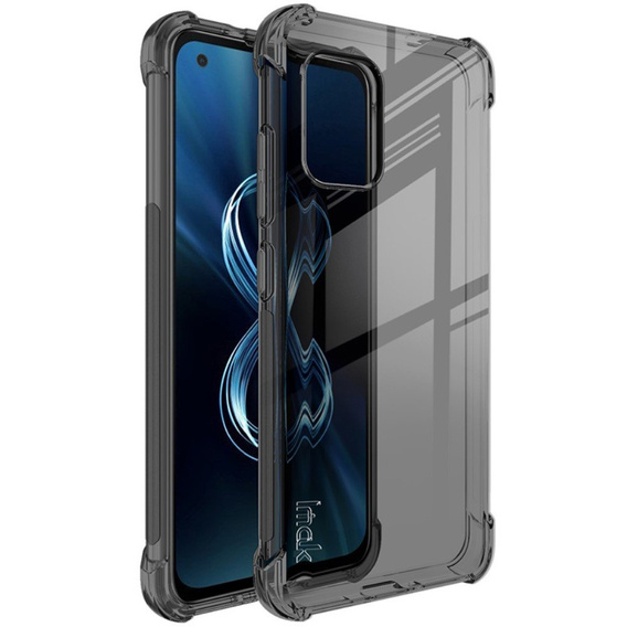 IMAK Θήκη για Asus Zenfone 8, Dropproof, διαφανής / μαύρη