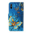 Θήκη με πτερύγιο για Xiaomi Redmi 9A, Wallet, Butterfly μπλε