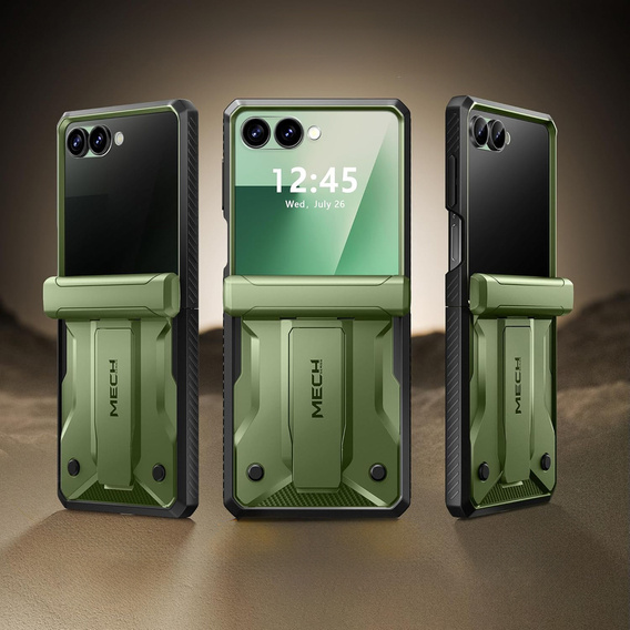 Θήκη Tongate MECH με MagSafe για Samsung Galaxy Z Flip7 FE / Z Flip6, πράσινο