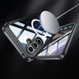 Θήκη για Samsung Galaxy S25, Shockproof, με γυαλί, για MagSafe, μαύρη