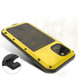Love Mei Θήκη για iPhone 11, armored with glass, κίτρινη / μαύρη