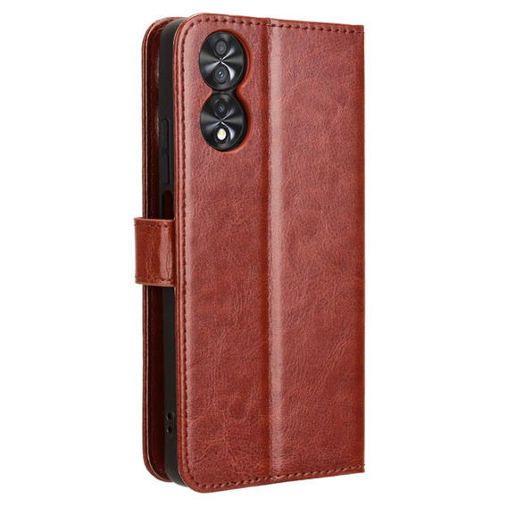 Θήκη με πτερύγιο για TCL 40 NxtPaper, Crazy Horse Wallet, καφέ