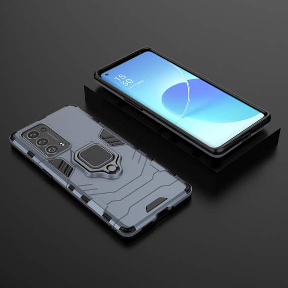 Θήκη για Oppo Reno6 Pro 5G / Pro+ 5G, Kickstand Ring, μπλε