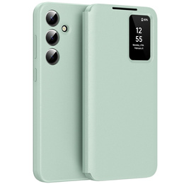 Αναδιπλούμενη θήκη για Samsung Galaxy A56 5G, Smart View Wallet, πράσινη