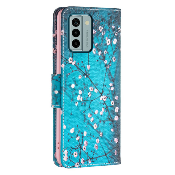 Θήκη με πτερύγιο για Nokia G22, Wallet, Sakura, μπλε