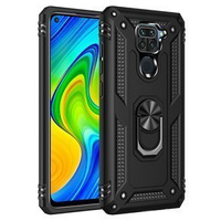 θωρακισμένη θήκη για Xiaomi Redmi Note 9, Nox Case Ring, μαύρη