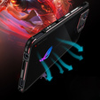 Θήκη για ASUS ROG Phone 8 Pro, Armor Bumper, με κάλυμμα φακού, μαύρο / κόκκινο