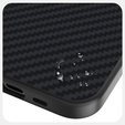Η θήκη ABEEL για το iPhone 16e, Carbon Fiber, για MagSafe, μαύρη