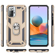 θωρακισμένη θήκη για Xiaomi Redmi Note 10 Pro, Nox Case Ring, χρυσή