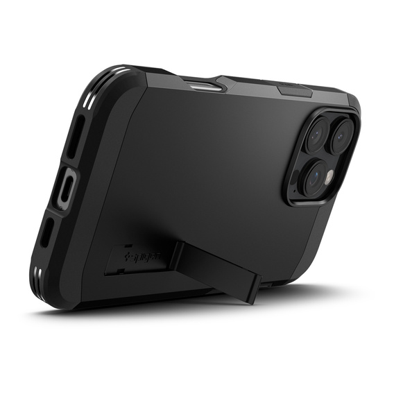 θήκη Spigen για iPhone 16 Pro, Tough Armor Mag Mag MagSafe, μαύρη + μετριασμένο γυαλί 9H