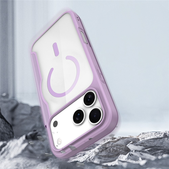 Θήκη Dux Ducis για iPhone 17 Pro, Skin X Pro, με πτερύγιο, για MagSafe, μοβ