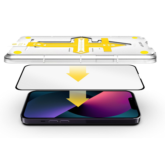2x Μετριασμένο γυαλί για iPhone 13 Mini, ERBORD Easy App Full Screen Protector