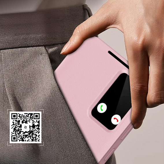 Αναδιπλούμενη θήκη για Samsung Galaxy A56 5G, Smart View Wallet, ροζ