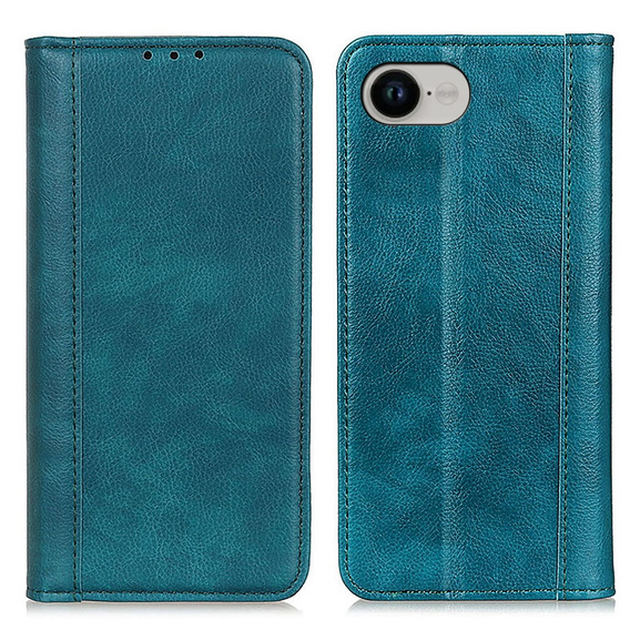 Θήκη για Iphone 16E, Wallet Litchi Leather, μπλε