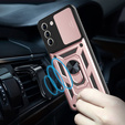 Θήκη για Samsung Galaxy S21 FE, CamShield Slide, ροζ rose gold