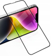 2x Μετριασμένο γυαλί για iPhone 14 Plus, ERBORD 3D πλήρης οθόνη