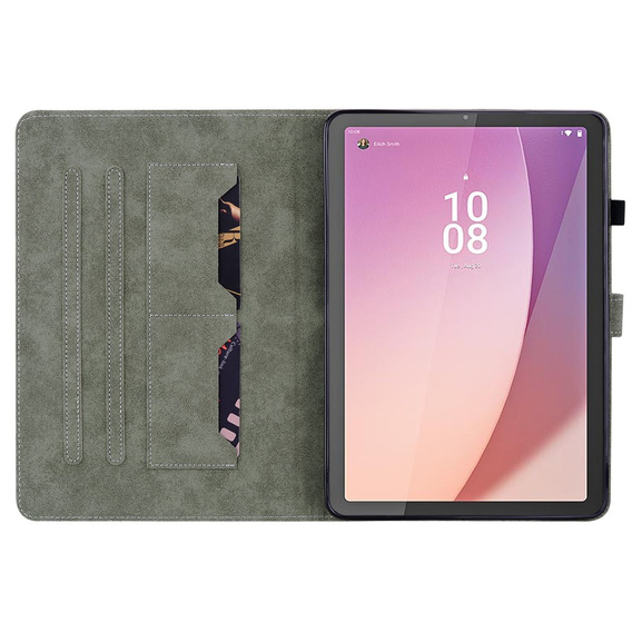 Θήκη για Lenovo Tab M9, Wallet Pen Slot, πράσινη