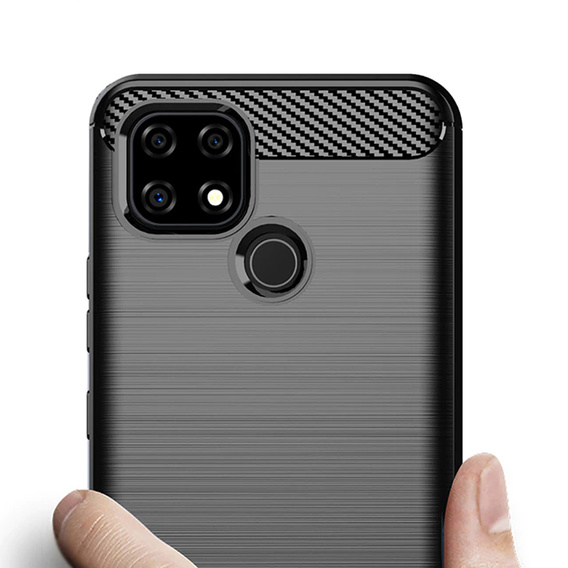 Θήκη για Realme C21Y / C25Y, Carbon, μαύρη