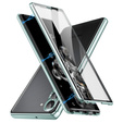 θήκη για το Samsung Galaxy S24, Magnetic Dual Glass, πράσινη