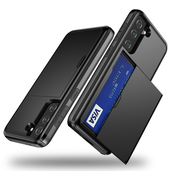 Θήκη για Samsung Galaxy S21 FE, Sliding Card Holder, μαύρη