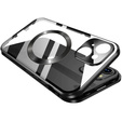 Μαγνητική θήκη MagSafe Dual Glass για iPhone 15, μαύρη