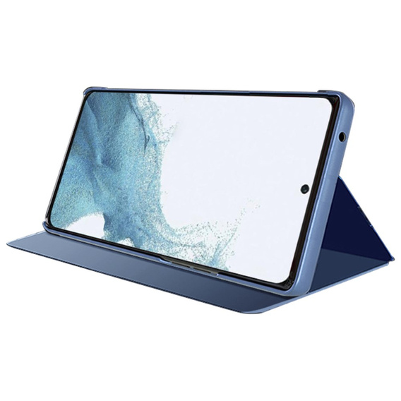 Θήκη για Samsung Galaxy A15, Clear View, μαύρη + γυαλί 9H