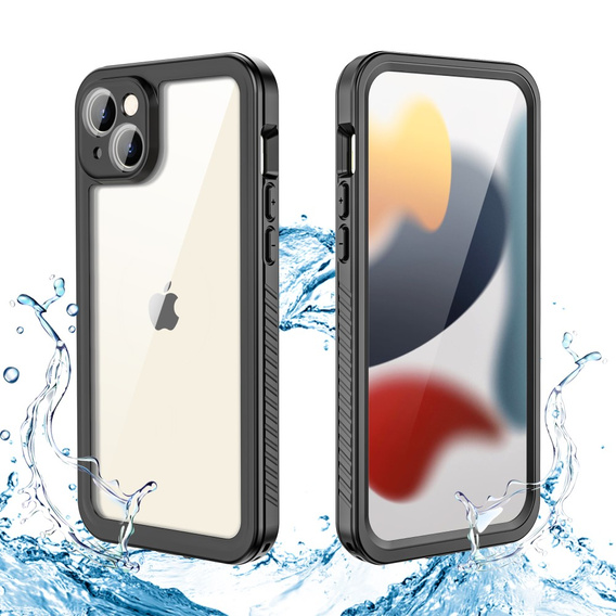 Αδιάβροχη θήκη IP68 για iPhone 15 Plus, Redpepper, μαύρη