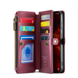 θήκη CASEME για Samsung Galaxy S24 FE, RFID Leather Wallet, με λουράκι ώμου, κόκκινη