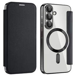 Θήκη με πτερύγιο για Samsung Galaxy A36, RFID Wallet MagSafe CamShield, μαύρη
