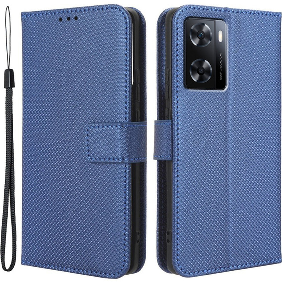Θήκη με πτερύγιο για Oppo A57 4G/5G, Wallet Smart Magnet, σκούρο μπλε