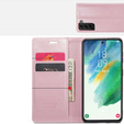 θήκη CASEME για Samsung Galaxy S21 FE, Waxy Textured, ροζ