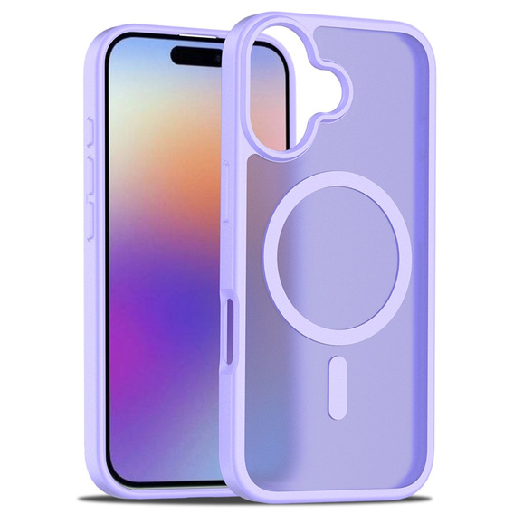 Θήκη Matt για iPhone 17, για MagSafe, ημιδιαφανές μοβ