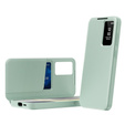 Αναδιπλούμενη θήκη για Samsung Galaxy A55 5G, Smart View Wallet, πράσινη