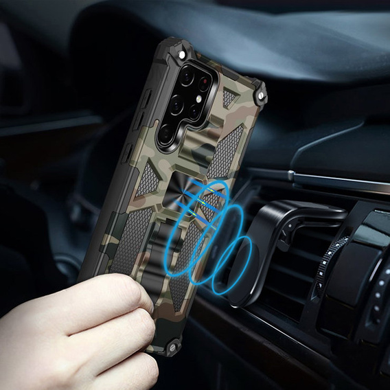 Θήκη για Samsung Galaxy S22 Ultra, Armor Kickstand, πράσινη
