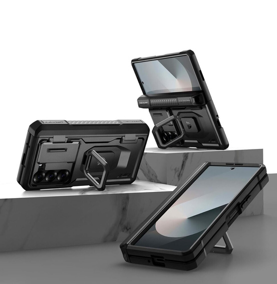 Θωρακισμένη θήκη για Samsung Galaxy Z Fold 6 5G, Dexnor Full Body S-Pen Slot, μαύρη