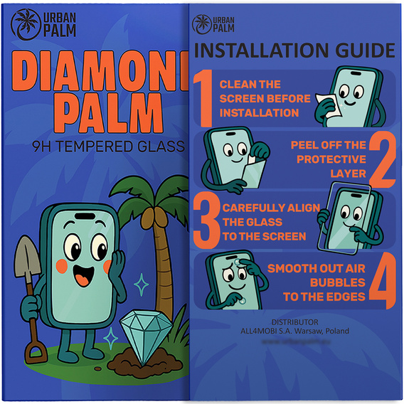 Διαμαντοειδές γυαλί Diamond Palm για iPhone 14 Pro