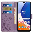 Θήκη με πτερύγιο για Samsung Galaxy A55 5G, Wallet, Butterfly, μωβ