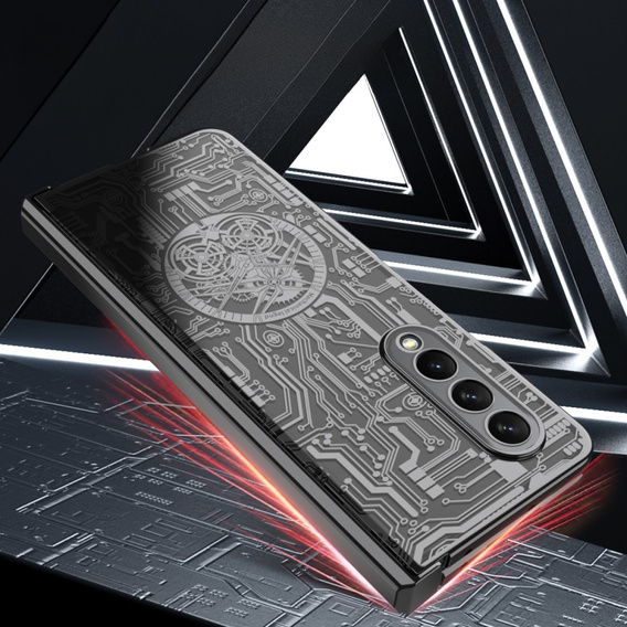 Θήκη για Samsung Galaxy Z Fold 4 5G, Mechanical Legend, μαύρη