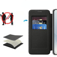Θήκη με πτερύγιο για Samsung Galaxy S25 Edge, RFID Wallet MagSafe CamShield, μαύρη