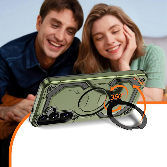 Μαγνητική θήκη με βάση για Samsung Galaxy A57 5G, πράσινη