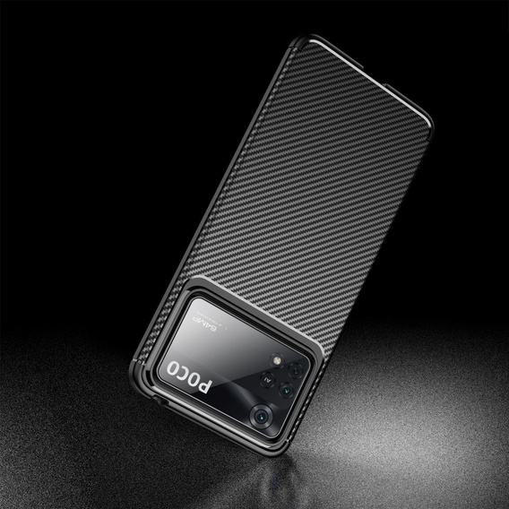 Θήκη για Xiaomi Poco X4 Pro 5G, Carbon Gel, μαύρη