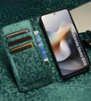 θήκη πτερύγιο για Motorola Moto G56 5G, Wallet Rhombus, πράσινη