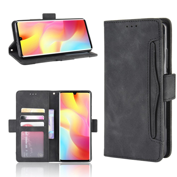 Θήκη με πτερύγιο για Xiaomi Mi Note 10 Lite, Card Slot, μαύρη