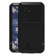 Love Mei Θήκη για Samsung Galaxy S25 Ultra, armored with glass, μαύρη